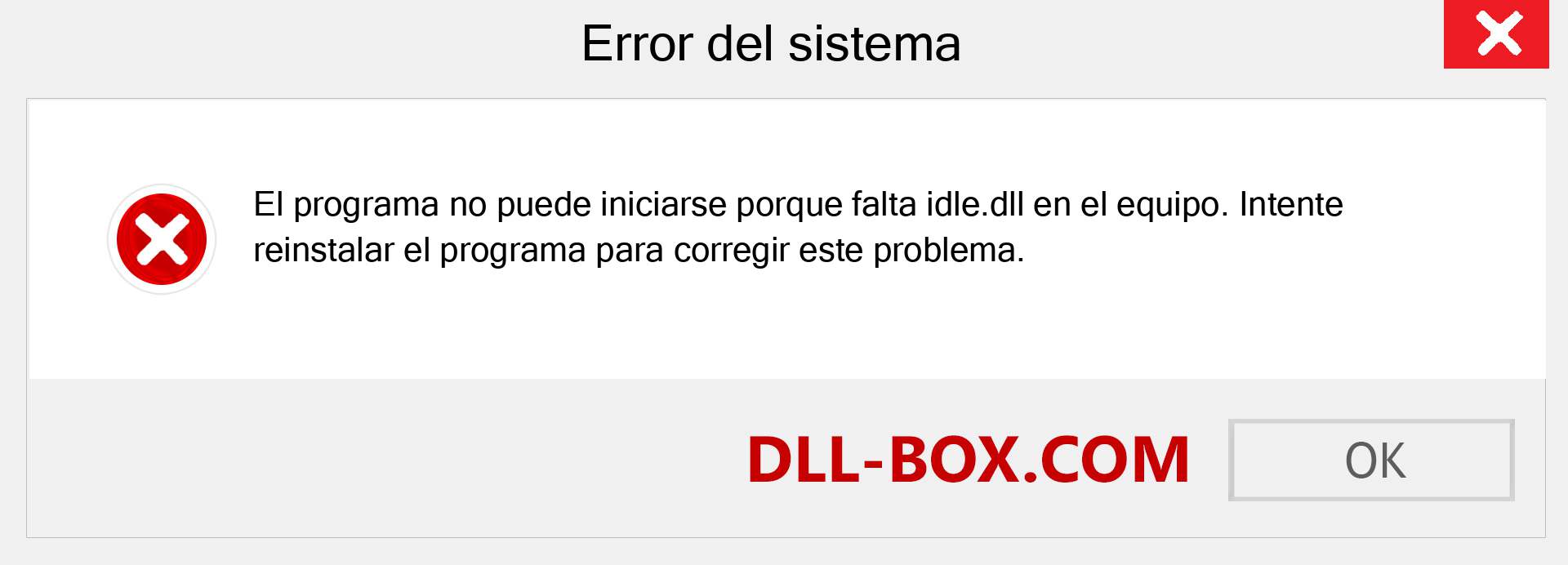 ¿Falta el archivo idle.dll ?. Descargar para Windows 7, 8, 10 - Corregir idle dll Missing Error en Windows, fotos, imágenes