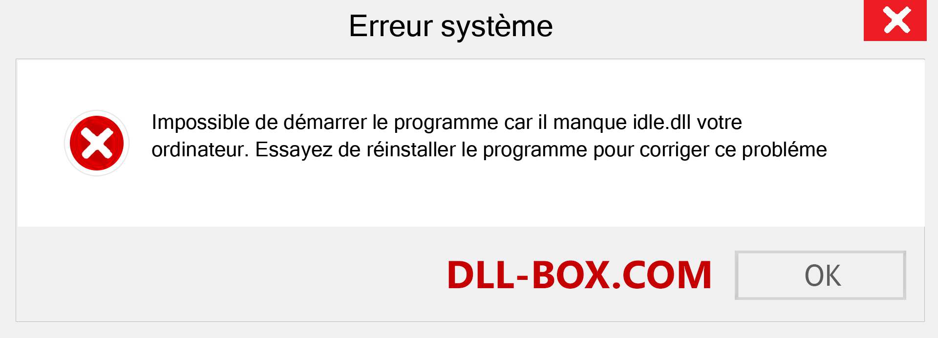 Le fichier idle.dll est manquant ?. Télécharger pour Windows 7, 8, 10 - Correction de l'erreur manquante idle dll sur Windows, photos, images